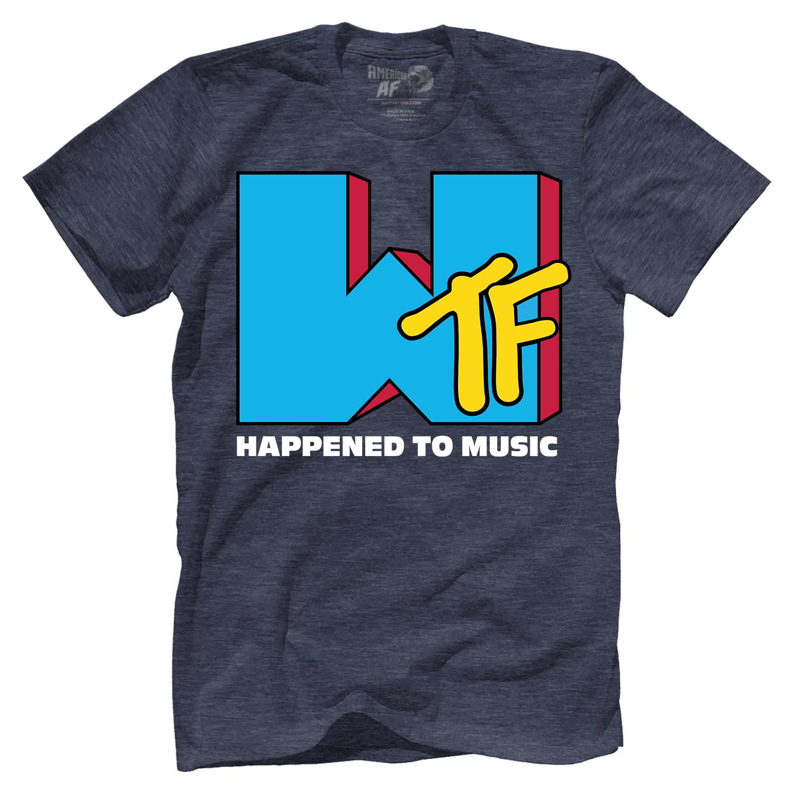 T-shirt Premium Mens Triblend Shirt / Navy / S WTF Happened To Music