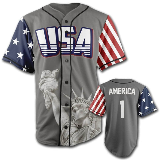Jersey 2XL Limited Edition Grey America #1 Jersey
