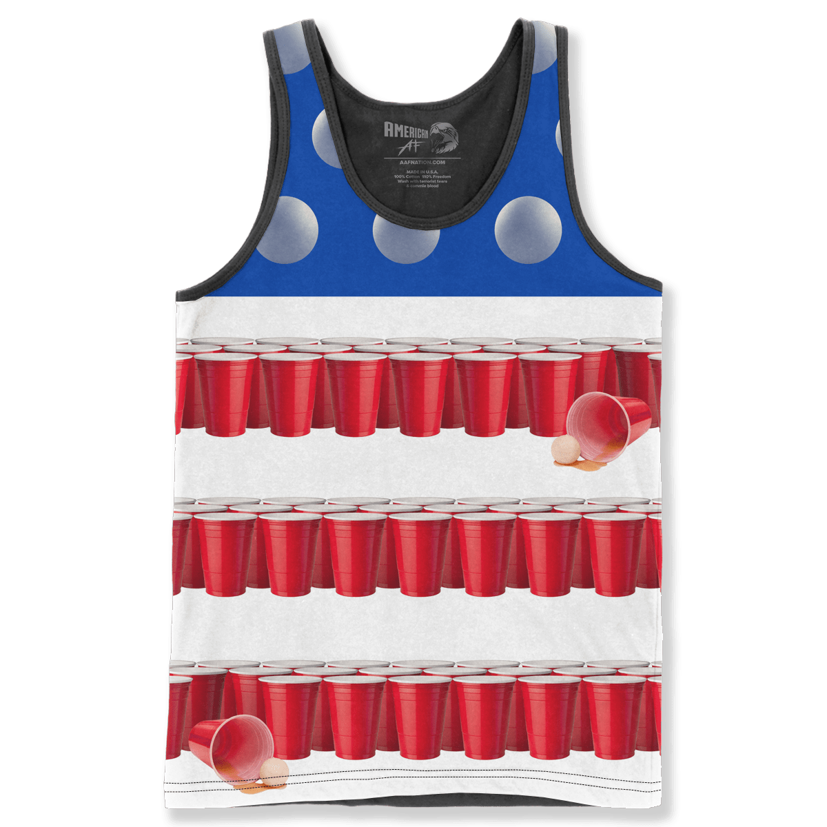 Dye-Sub Tank Top / SMALL Red Cups Flag