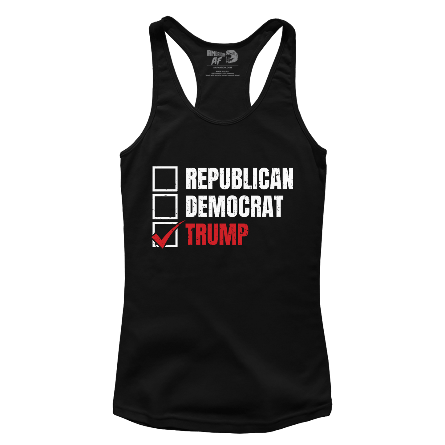 T-shirt Premium Ladies Racerback Tank / Black / XS Republican Democrat Trump (Ladies)