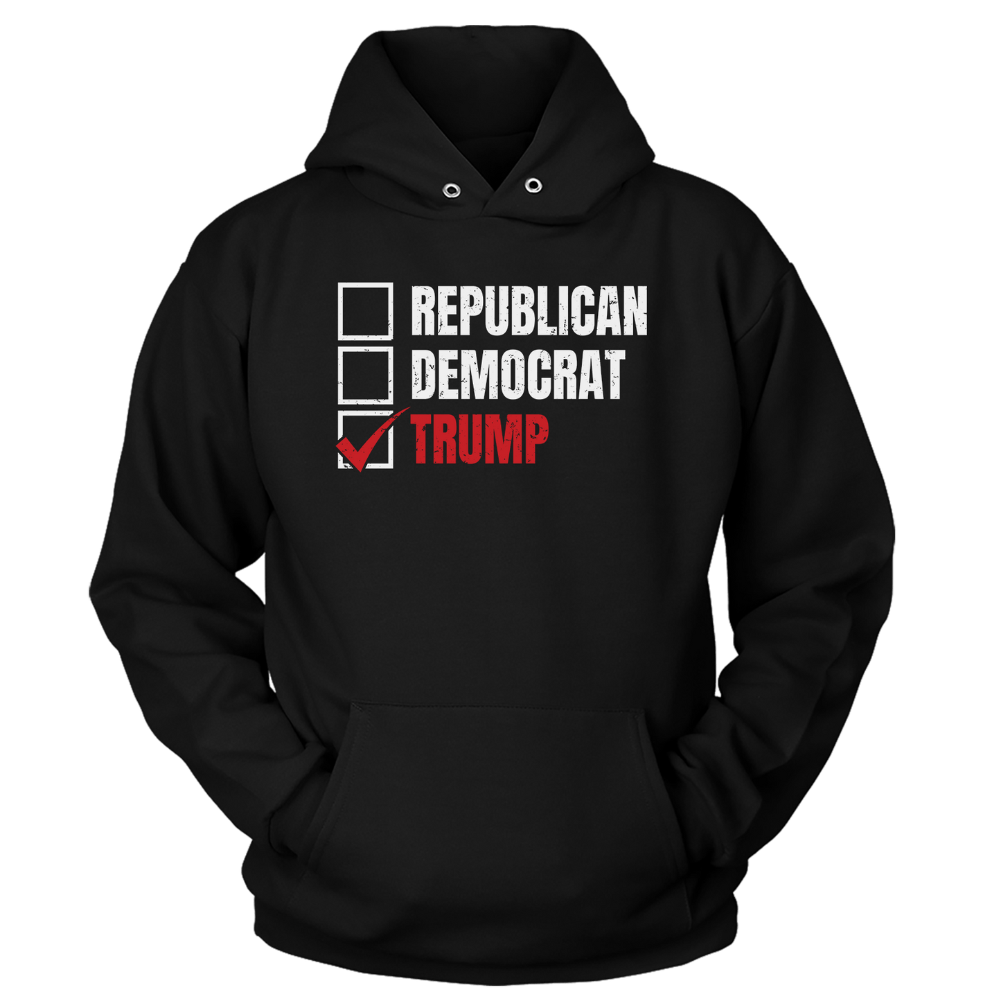 T-shirt Unisex Hoodie / Black / S Republican Democrat Trump (Ladies)