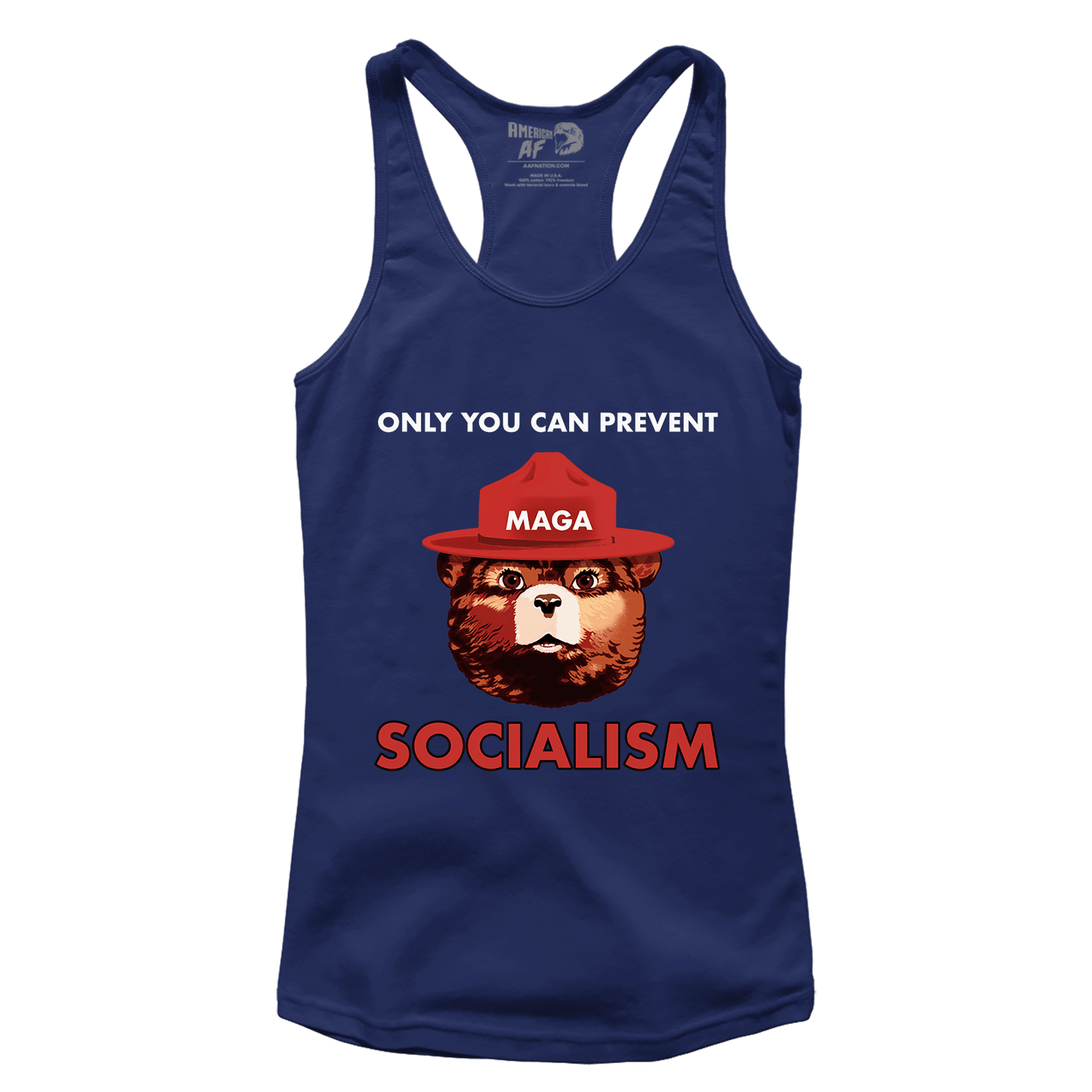 T-shirt Premium Ladies Racerback Tank / Navy / XS MAGA Bear (Ladies)