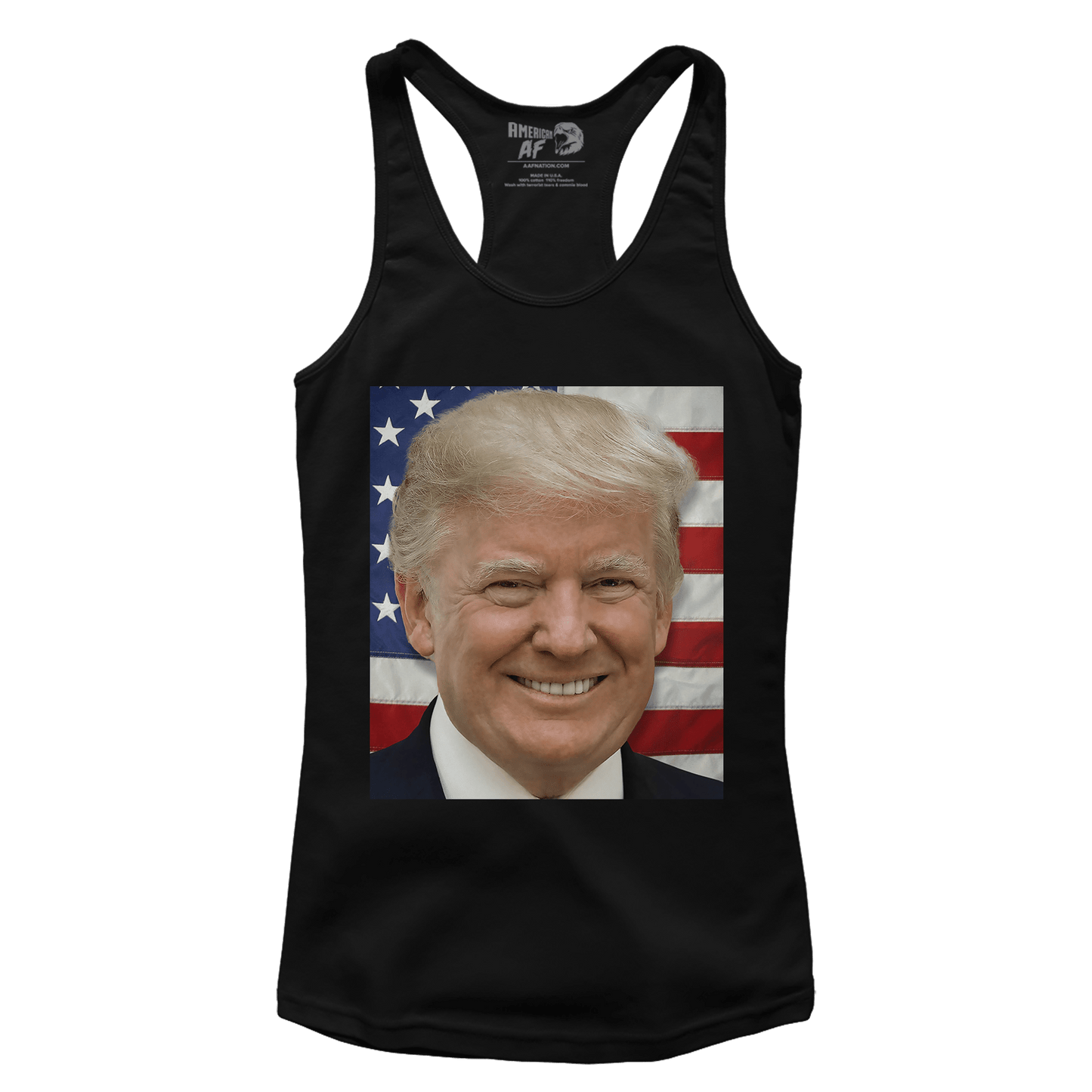 T-shirt Premium Ladies Racerback Tank / Black / XS Donald Trump's Face V1 (Ladies)