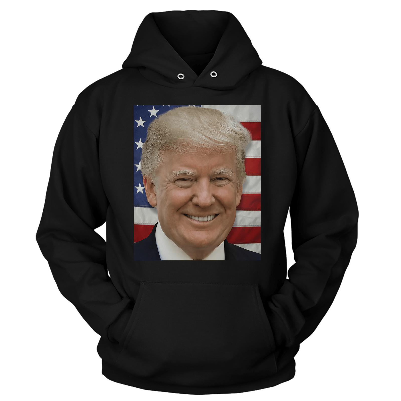 Dye-Sub Unisex Hoodie / Black / S Donald Trump's Face V1