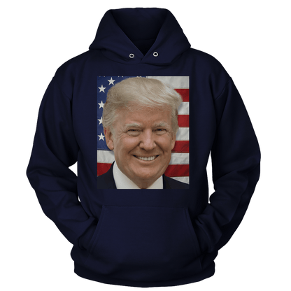 Dye-Sub Unisex Hoodie / Navy / S Donald Trump's Face V1