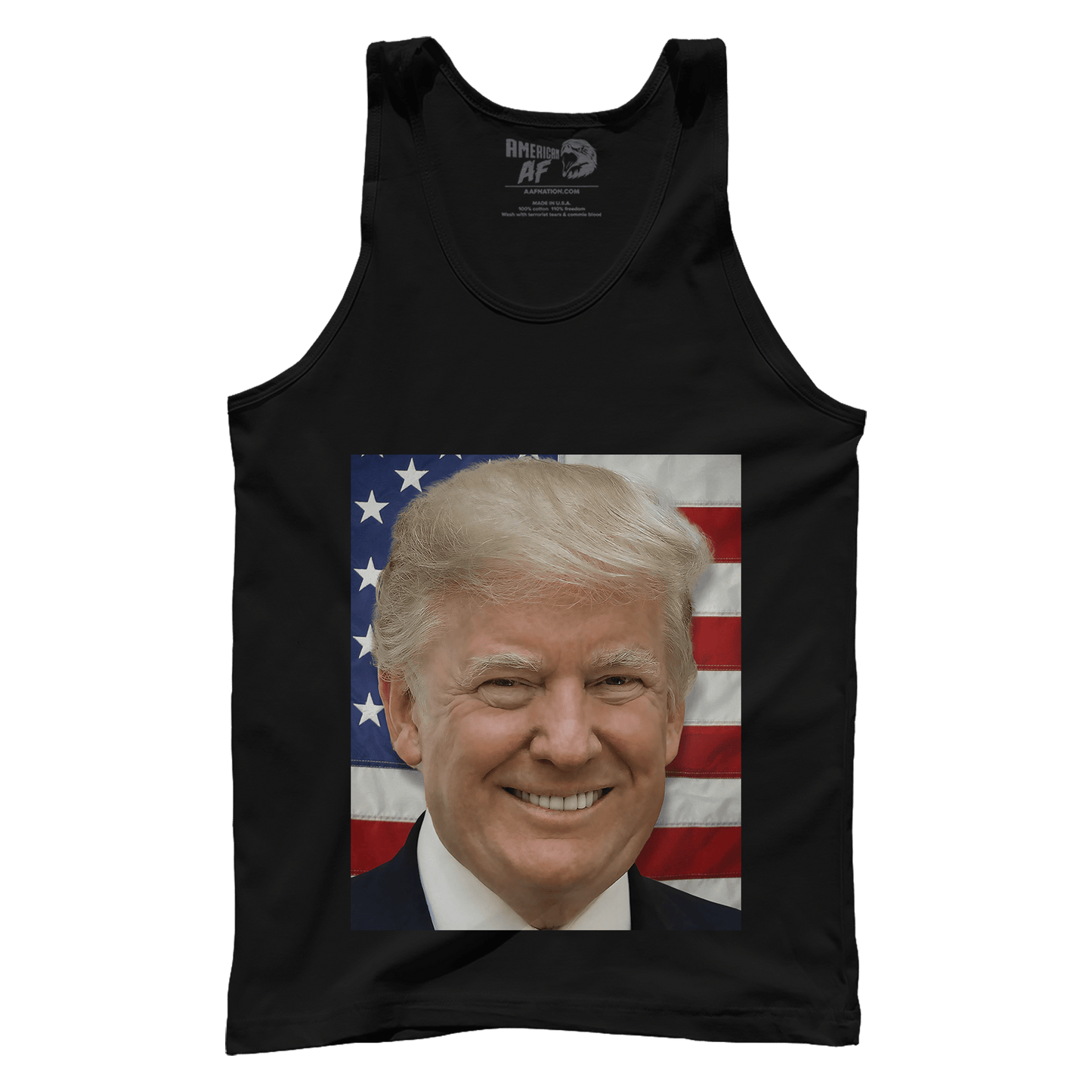 Dye-Sub Premium Mens Tank / Black / S Donald Trump's Face V1