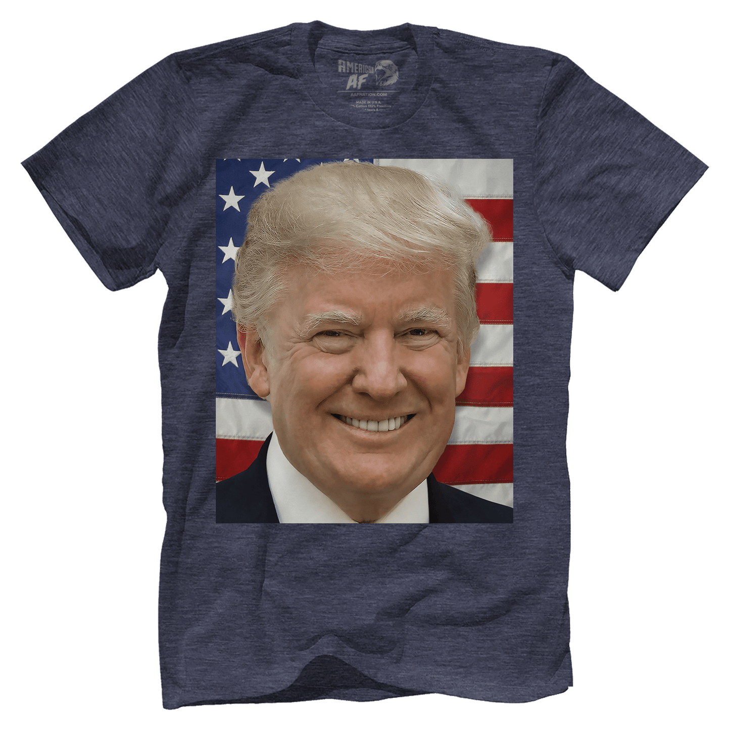 Dye-Sub Premium Mens Triblend Shirt / Navy / S Donald Trump's Face V1