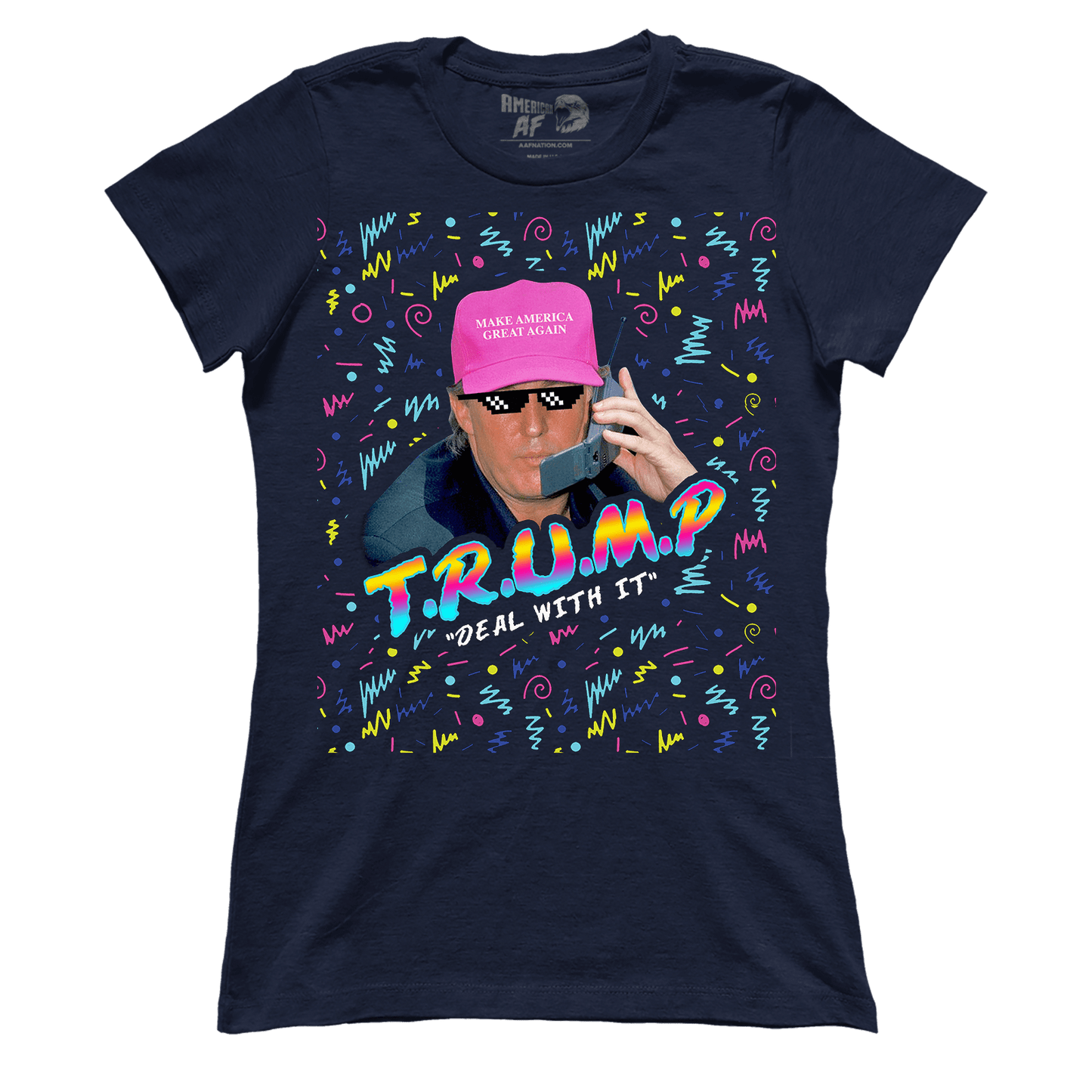 T-shirt Premium Ladies Tee / Navy / S Trump - Deal With it (Ladies)