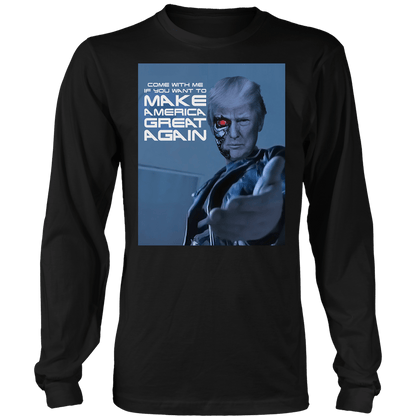 Dye-Sub Mens Long Sleeve / Black / S Want to MAGA