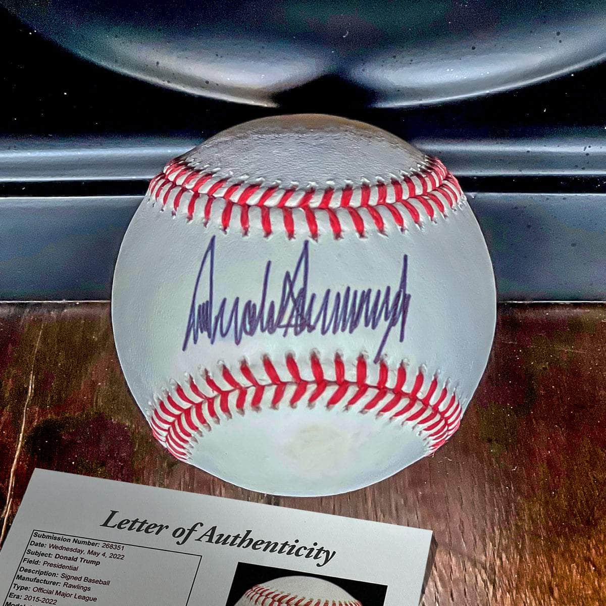 Signed Baseball President Donald Trump Signed Baseball - Professionally certified