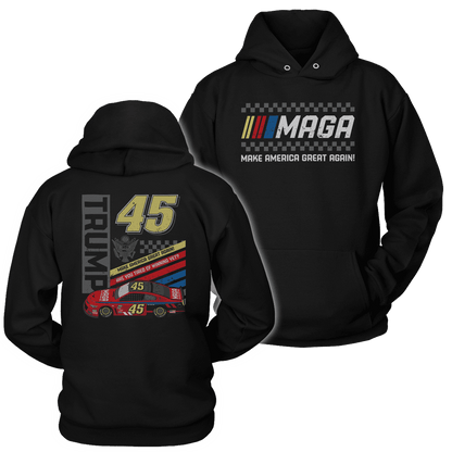 T-shirt Unisex Hoodie / Black / S MAGA NASCAR