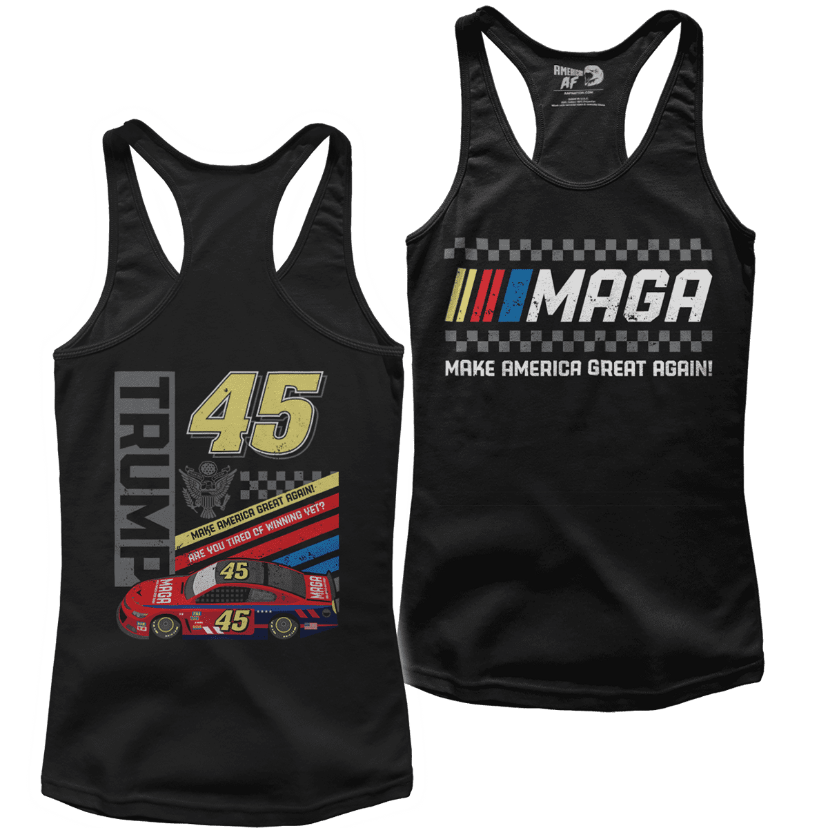 T-shirt Premium Ladies Racerback Tank / Black / XS MAGA NASCAR (Ladies)