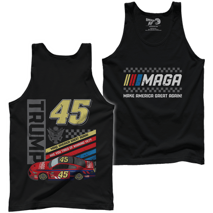 T-shirt Premium Mens Tank / Black / S MAGA NASCAR