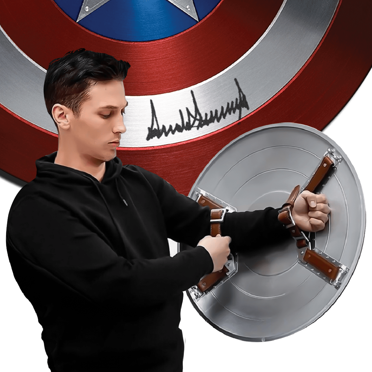 Signed Shield President Donald Trump Signed Captain America Shield - Professionally certified