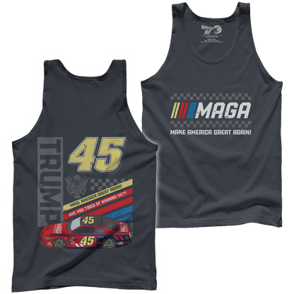 T-shirt Premium Mens Tank / Dark Gray / S MAGA NASCAR