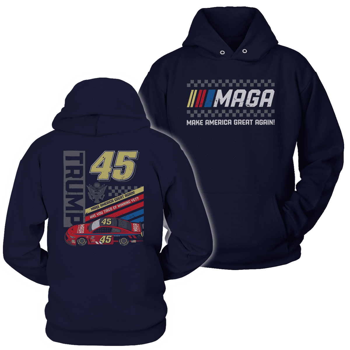 T-shirt Unisex Hoodie / Navy / S MAGA NASCAR (Ladies)