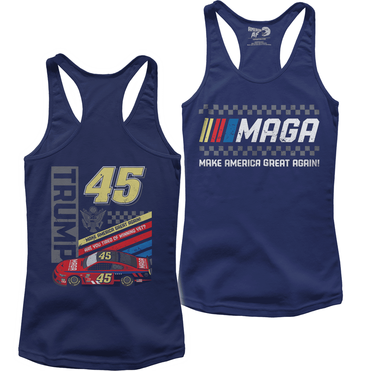 T-shirt Premium Ladies Racerback Tank / Navy / XS MAGA NASCAR (Ladies)