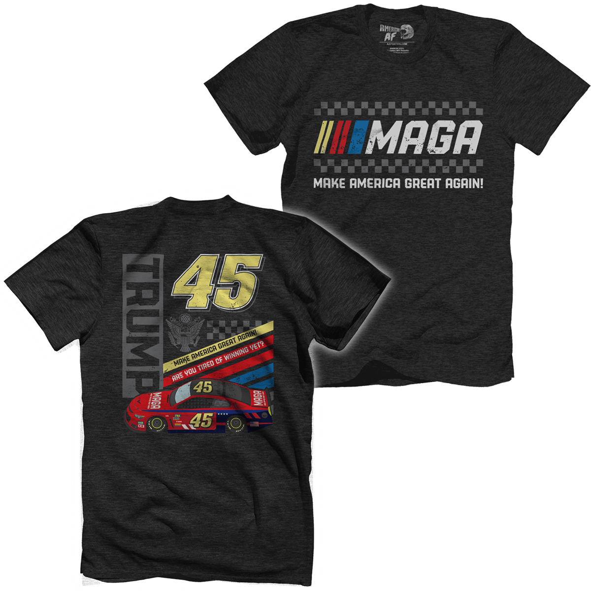 T-shirt Premium Mens Triblend Shirt / Black / S MAGA NASCAR