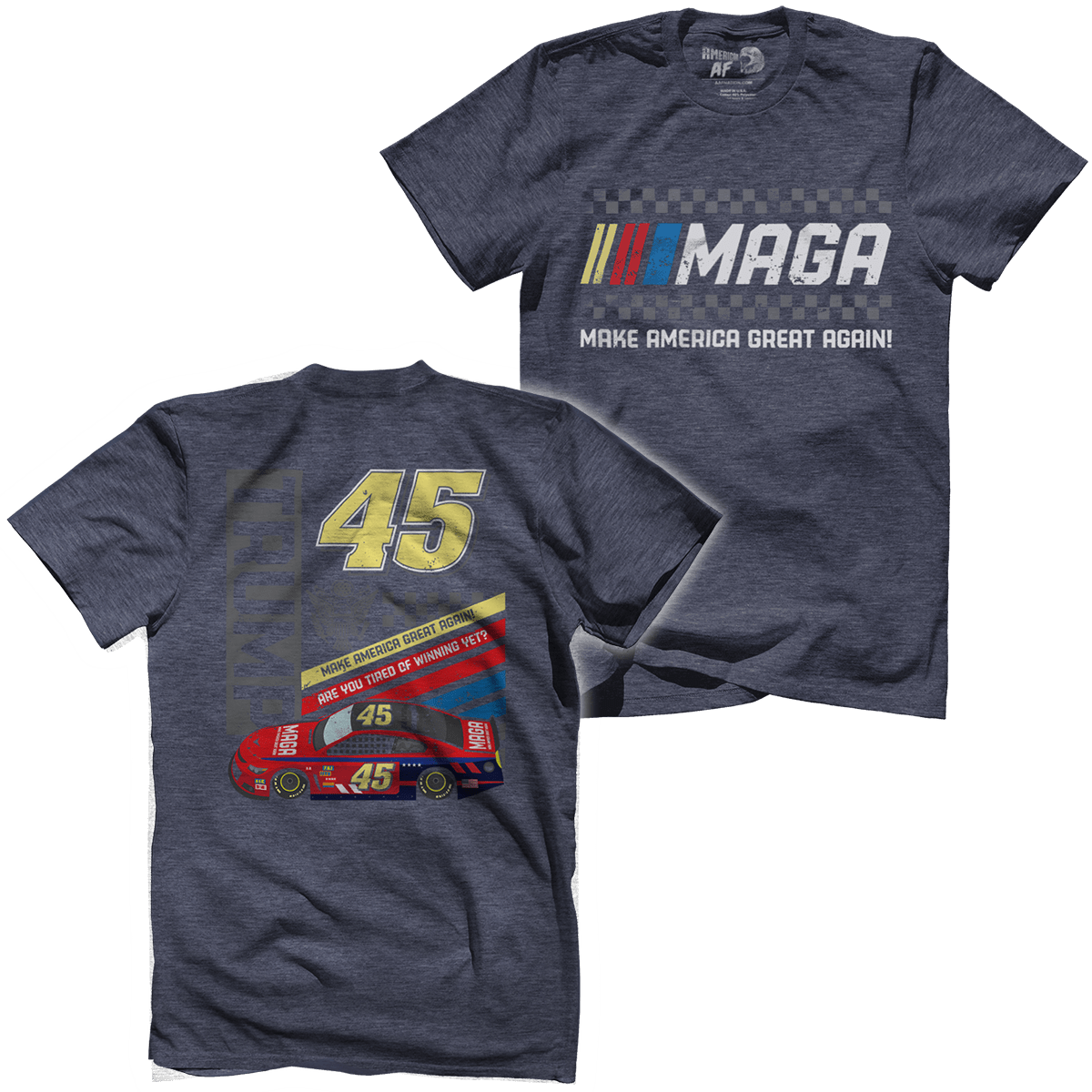 T-shirt Premium Mens Triblend Shirt / Navy / S MAGA NASCAR