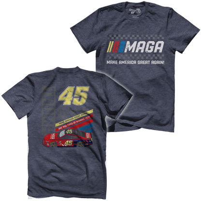 T-shirt Premium Mens Triblend Shirt / Navy / S MAGA NASCAR