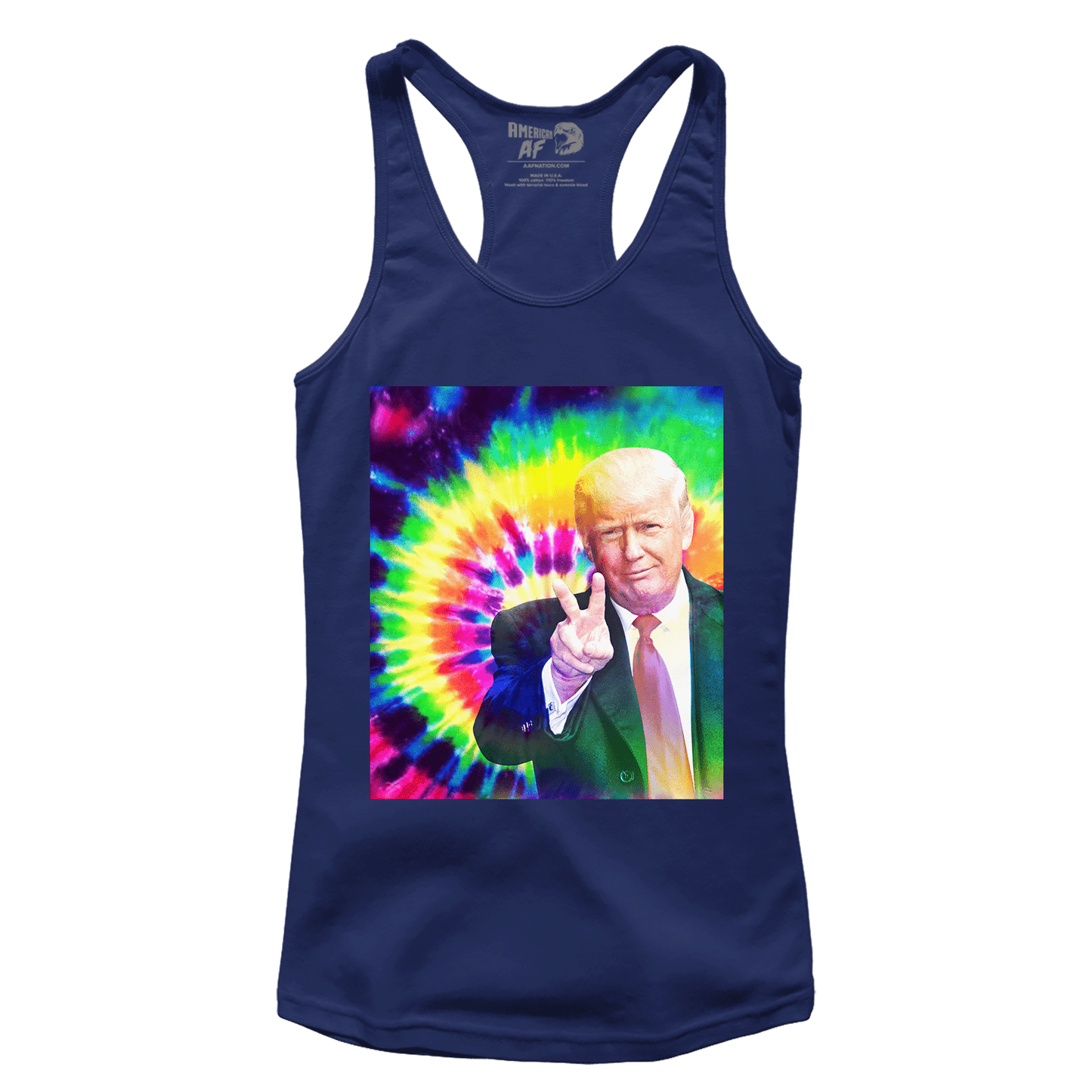 T-shirt Premium Ladies Racerback Tank / Navy / XS Trump Tie Dye (Ladies)