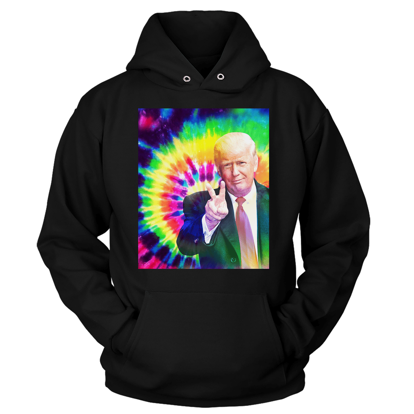 T-shirt Unisex Hoodie / Black / S Trump Tie Dye (Ladies)