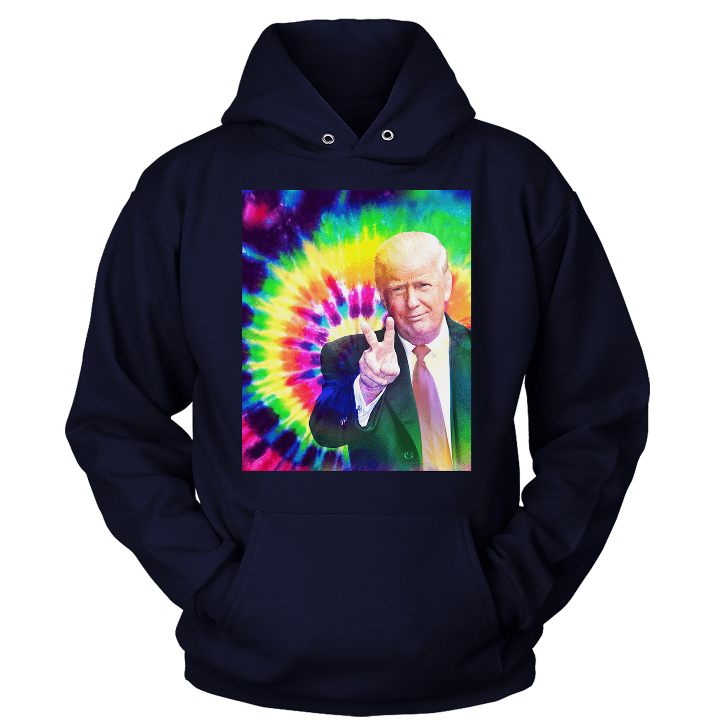 T-shirt Unisex Hoodie / Navy / S Trump Tie Dye (Ladies)