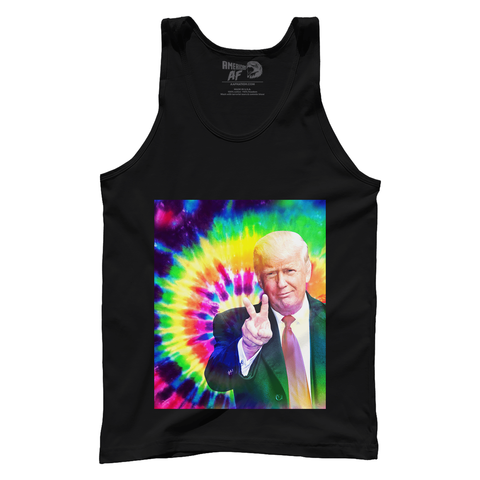 Dye-Sub Premium Mens Tank / Black / S Trump Tie Dye