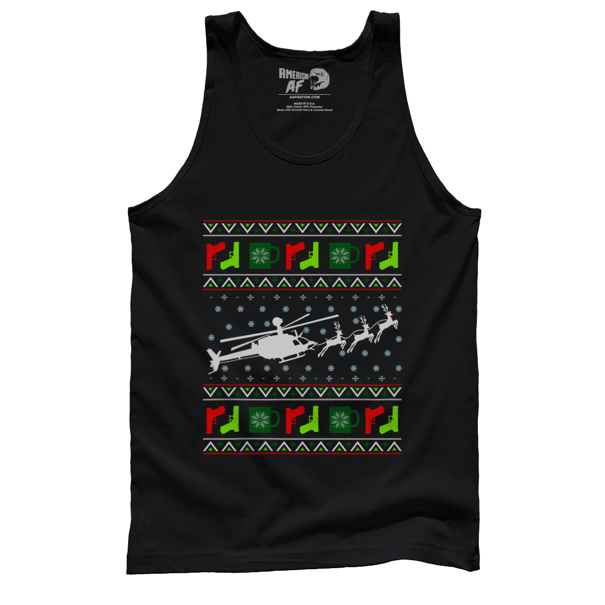 Raglan Premium Mens Tank / Black / S Santa's Other Ride - Kiowa