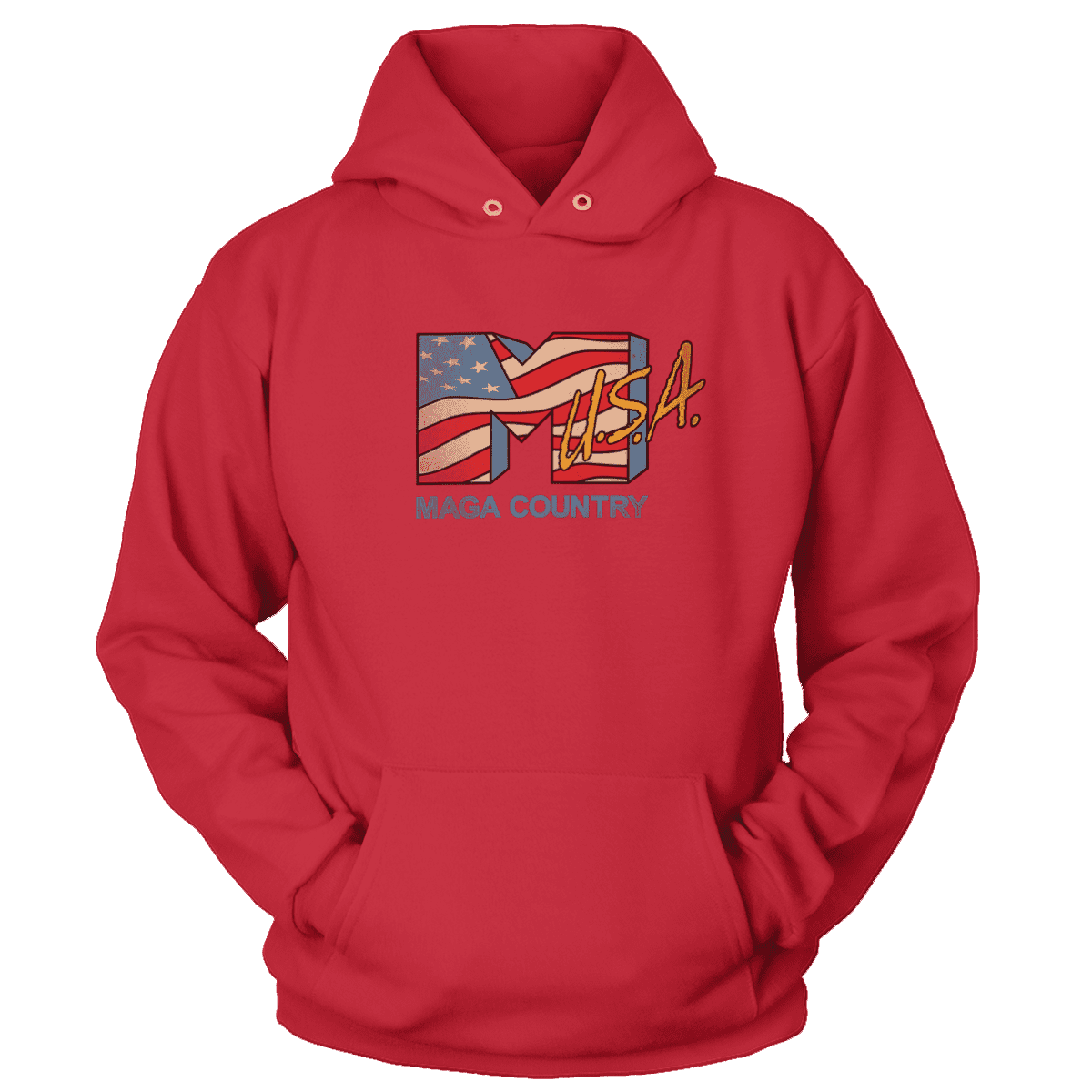 T-shirt Unisex Hoodie / Red / 5XL MAGA Country (Ladies)