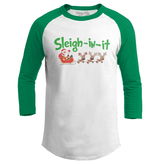 Raglan Raglan / White/Kelly Green / S Sleigh In It (Ladies)