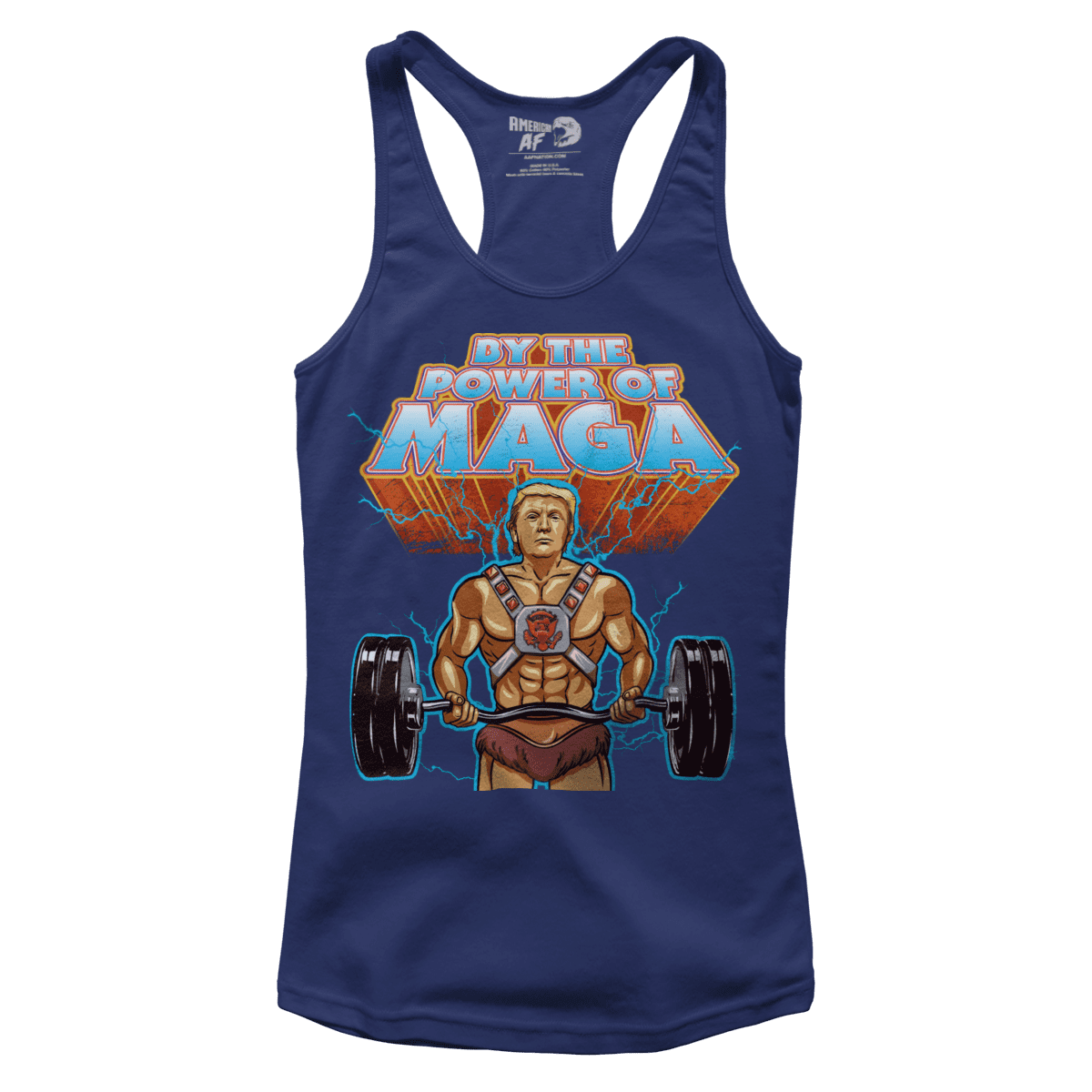 T-shirt Premium Ladies Racerback Tank / Navy / XS HeMan Trump (parody) (Ladies)