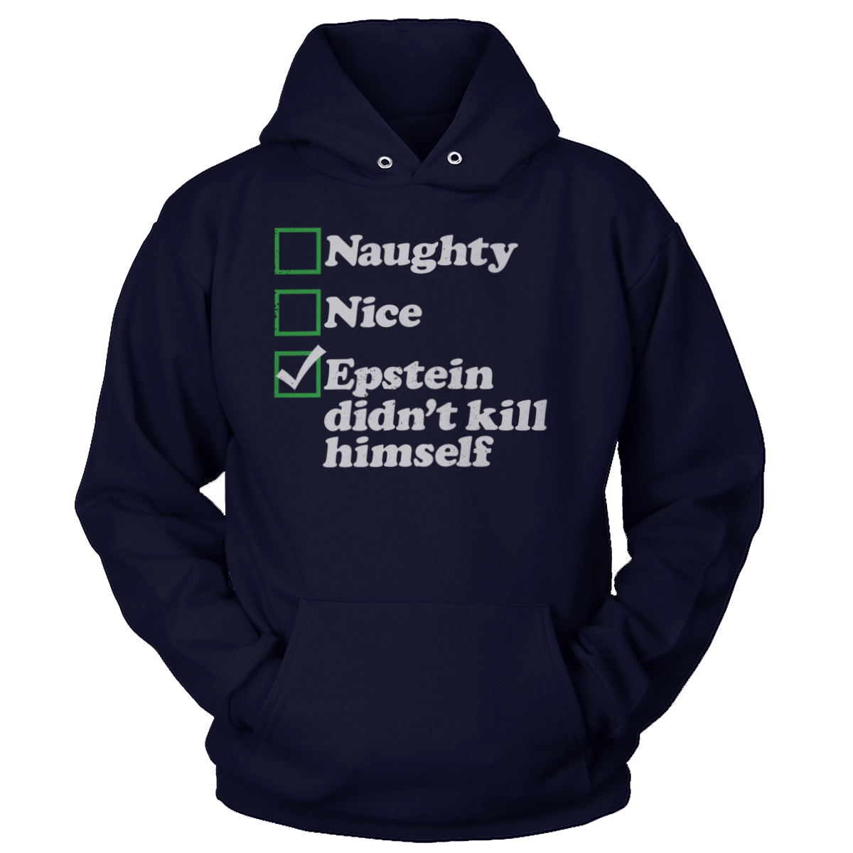 Raglan Unisex Hoodie / Navy / S Naughty, Nice, EDKH