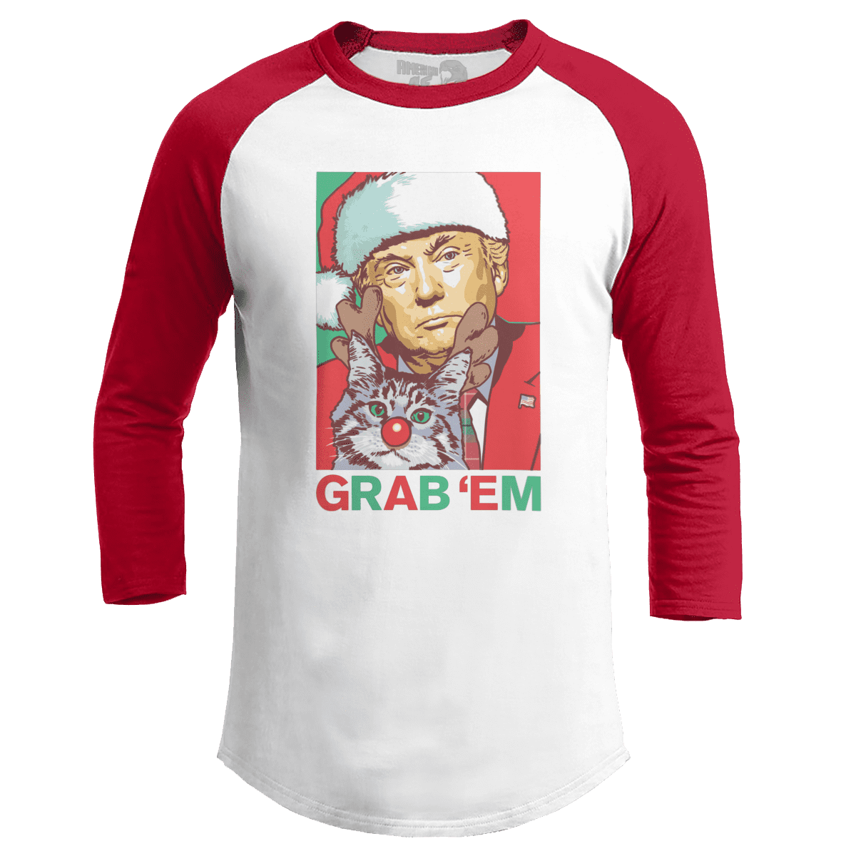 Raglan Raglan / White/Red / S Grab 'Em Holiday