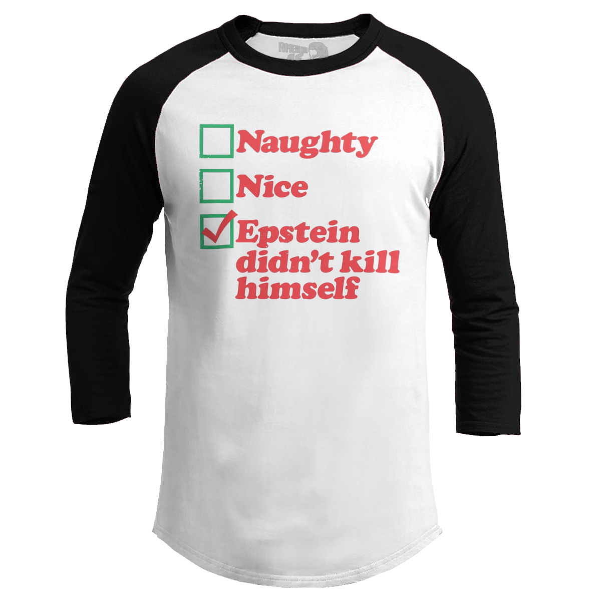 Raglan Raglan / White/Black / S Naughty, Nice, EDKH