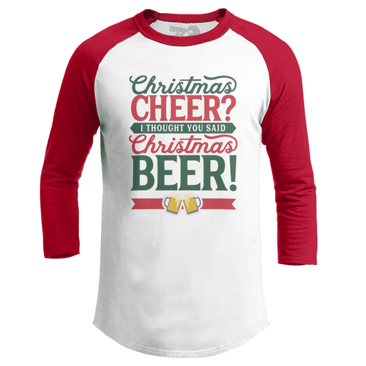 Raglan Raglan / White/Red / S Christmas Cheer Christmas Beer