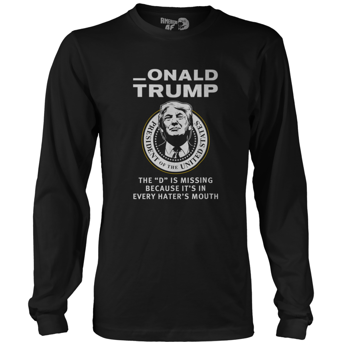 T-shirt Mens Long Sleeve / Black / S _onald Trump