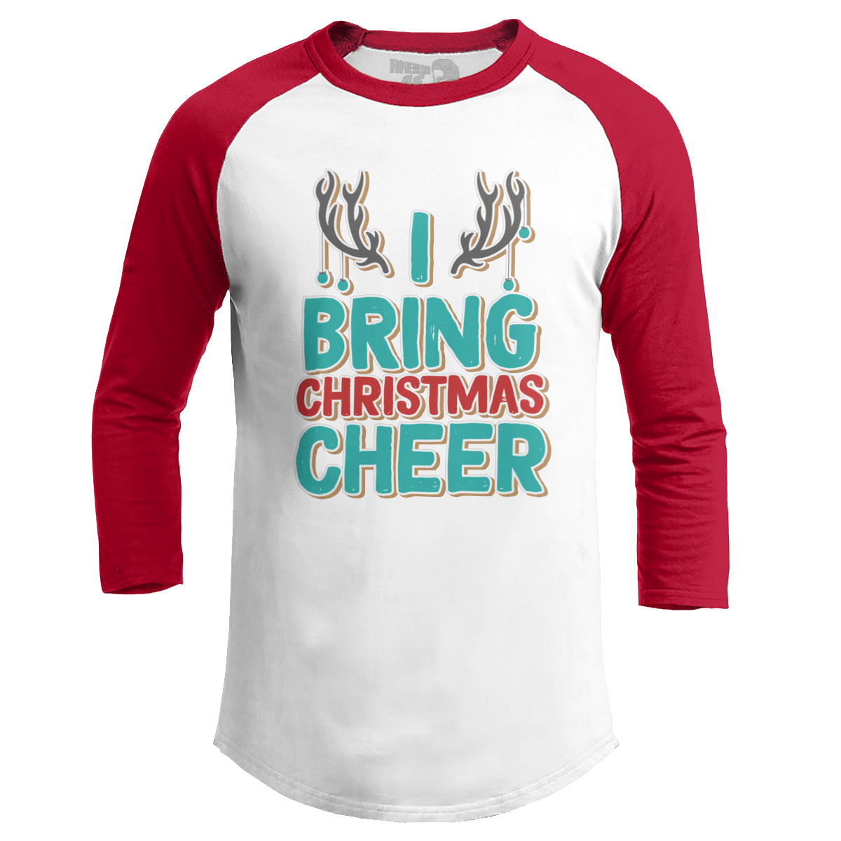 Raglan Raglan / White/Red / S Bring Christmas Cheer (Ladies)