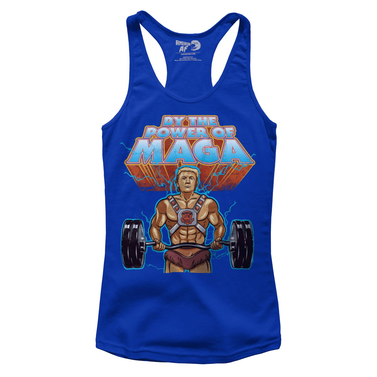 T-shirt Premium Ladies Racerback Tank / Royal Blue / XS HeMan Trump (parody) (Ladies)