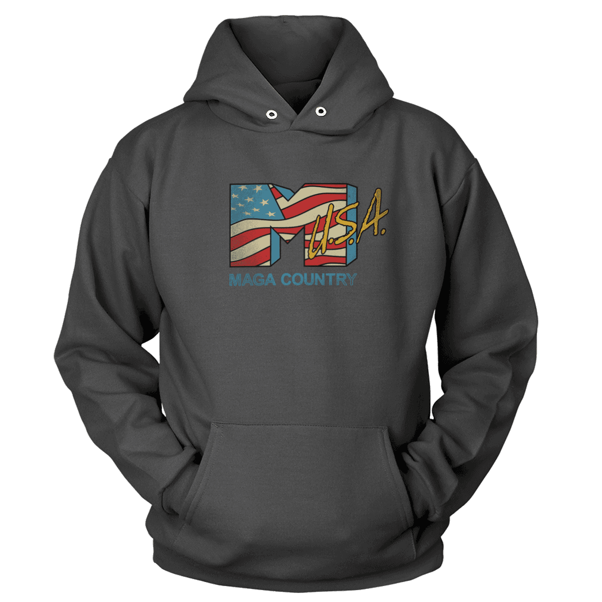 T-shirt Unisex Hoodie / Dark Gray / S MAGA Country (Ladies)