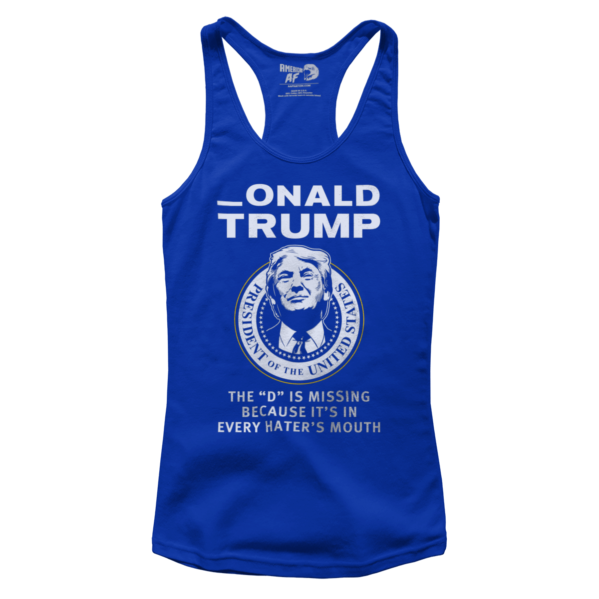 T-shirt Premium Ladies Racerback Tank / Royal Blue / XS _onald Trump (Ladies)