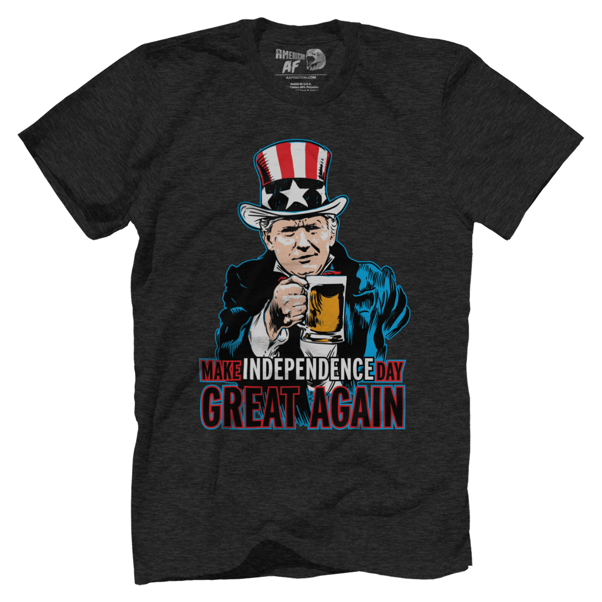 T-shirt Premium Mens Triblend Shirt / Black / S Make Independence Day Great Again