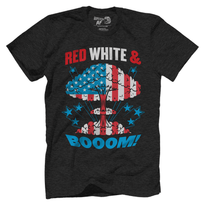 T-shirt Premium Mens Triblend Shirt / Black / S Red, White, and Boom