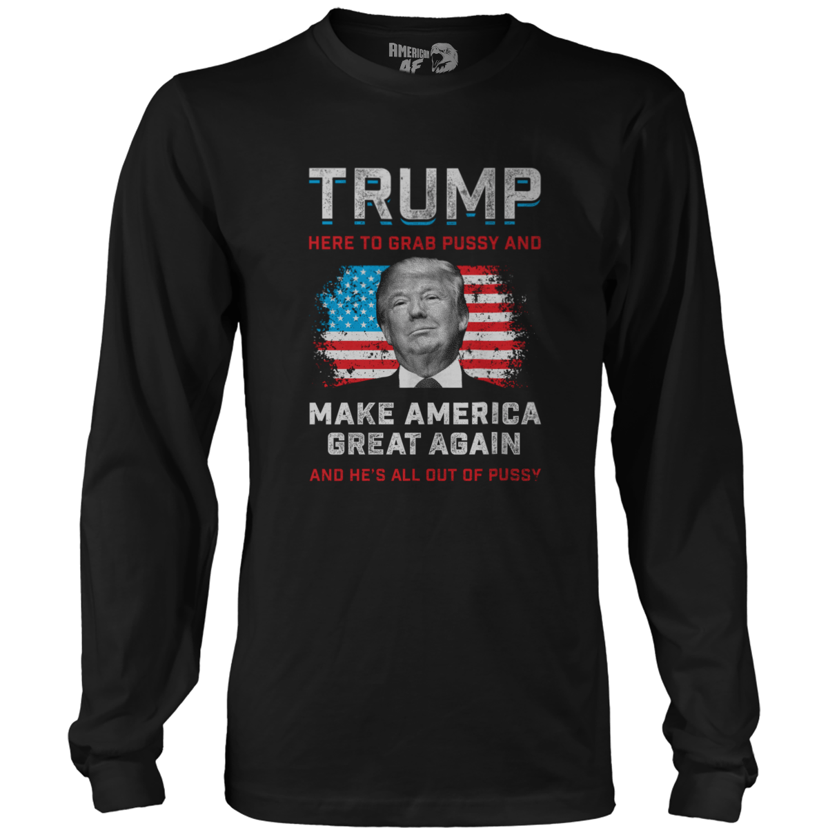 T-shirt Mens Long Sleeve / Black / S Out of Pussy