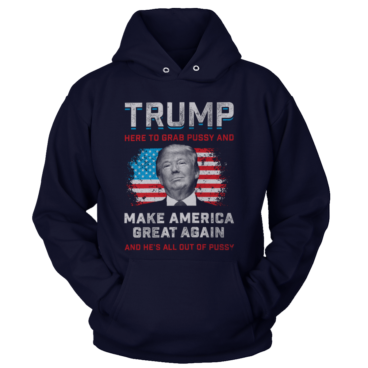 T-shirt Unisex Hoodie / Navy / S Out of Pussy