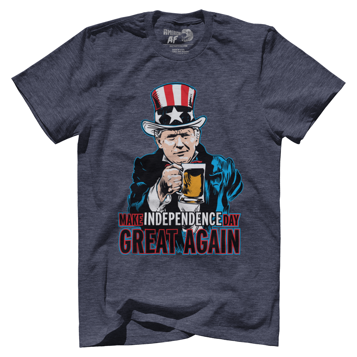 T-shirt Premium Mens Triblend Shirt / Navy / S Make Independence Day Great Again