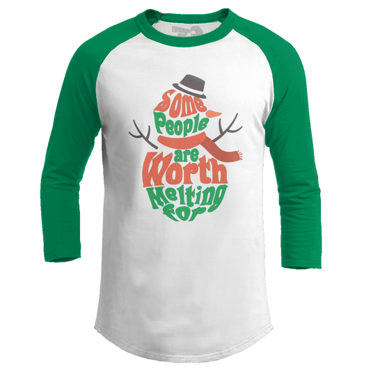 Raglan Raglan / White/Kelly Green / S Worth Melting For (Ladies)