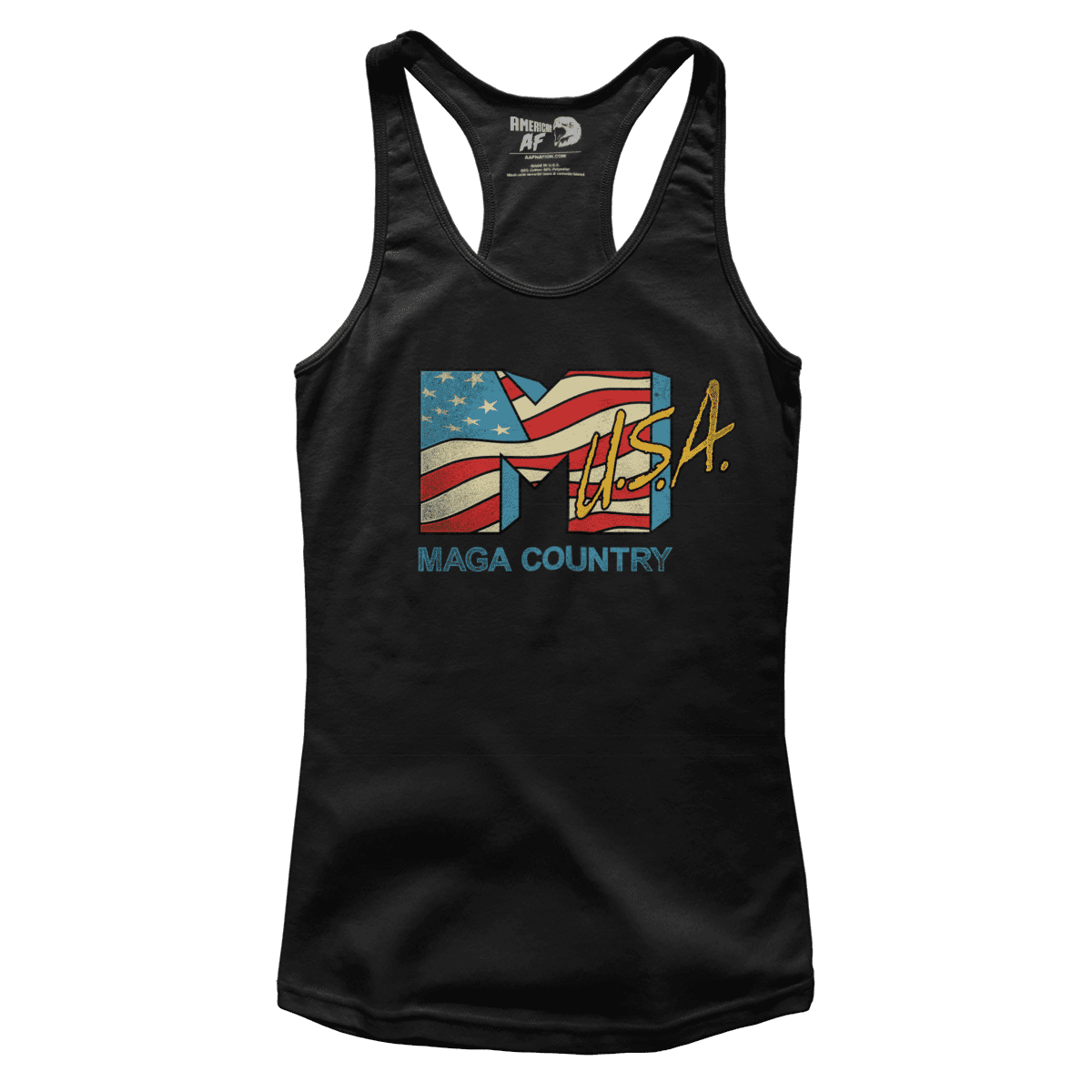 T-shirt Premium Ladies Racerback Tank / Black / XS MAGA Country (Ladies)