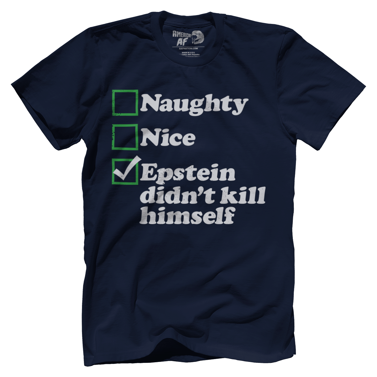 Raglan Premium Mens Shirt / Navy / XS Naughty, Nice, EDKH