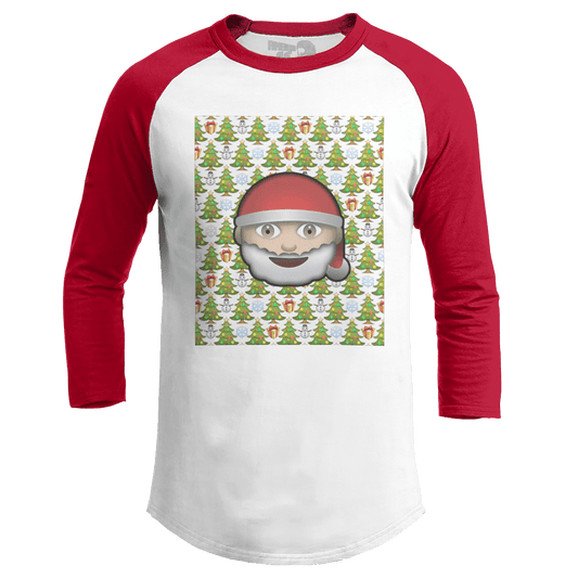 Raglan Raglan / White/Red / S Emoji Christmas (Ladies)